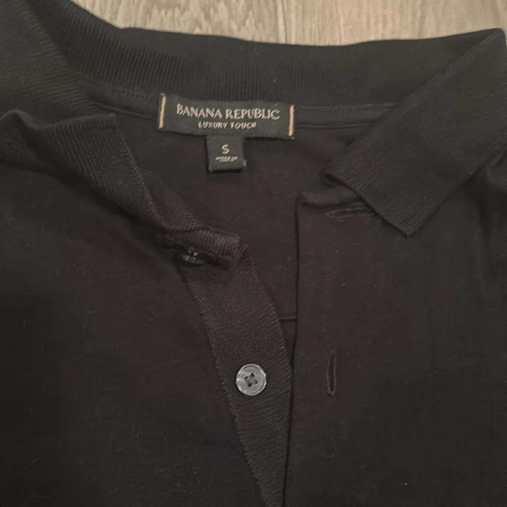 Banana Republic Mens Black Collard Shirt Size S
